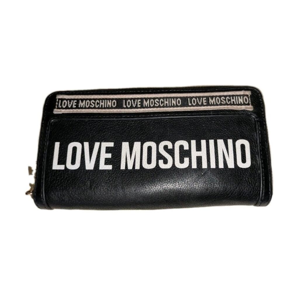 Love MOSCHINO Fantasy Wallet Long Zip Around Wallet Card Holder